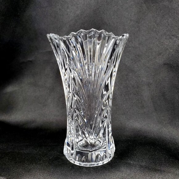 Vintage Mikasa Accent Crystal Bud Vase QQ251/613 Scalloped Fans Arches 4.75" - Picture 4 of 10